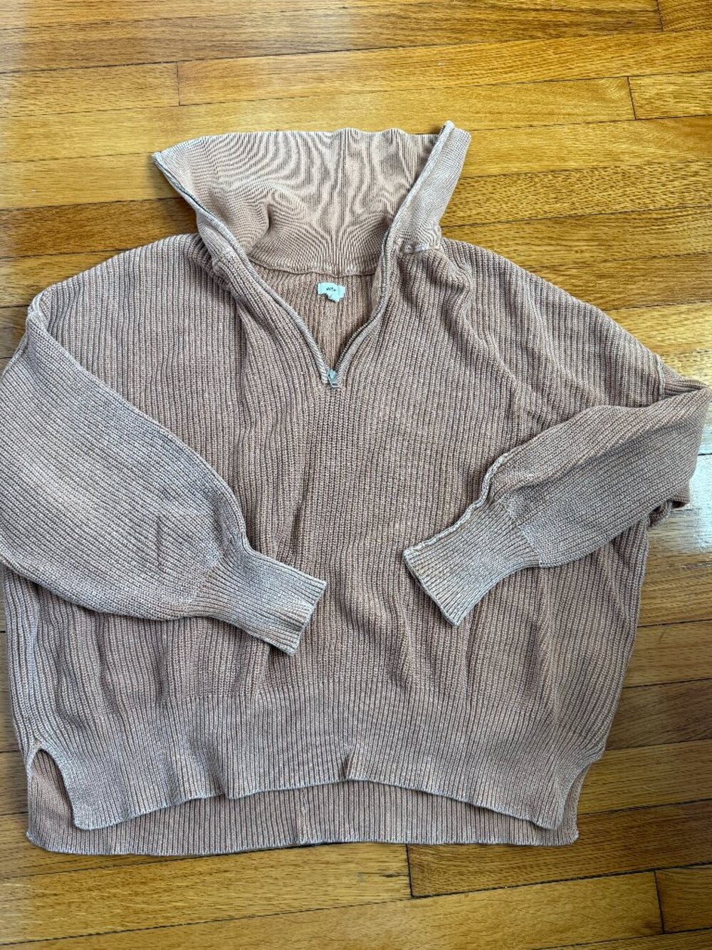 Aerie 100% Cotton Medium Zip Up Collared Sweater